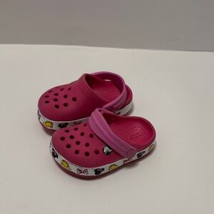 Disney Toddler Girls Minnie Mouse Clog Sandals Size 4 EUC